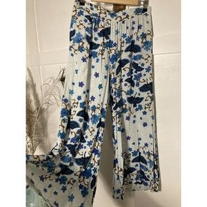 JAASE WIDE LEG FLOWING PANTS WOMENS SZ L SPRING SUMMER BOHO BEACH DESIGNER
